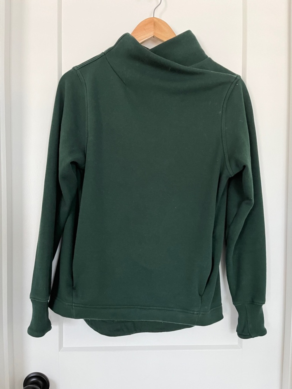 Athleta Dark Green Cowl Neck Pullover Sweater
